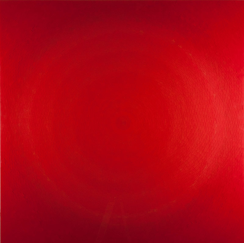 Lisa Bartleson, Sphere XVI, Mixed Media and Resin on Panel, 48 x 48 x 3 inches, 2011, BAR4