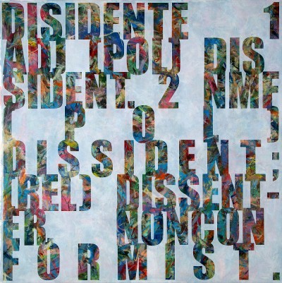 Jose Angel Vincench, Dissident (English): Compromise or Fiction of the Painting Series, Acrylic on Canvas, 2009-2010, 48 x 48 inches, JAV5