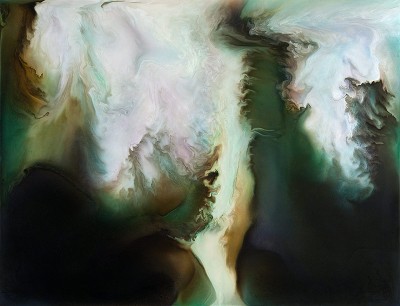 Suzan Woodruff, Black Pearl, Acrylic on Panel, 40 x 52 inches, 2011, SWO17