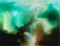 Suzan Woodruff, Green Flash Returns, Acrylic on Panel, 40 x 52 inches, SWO14