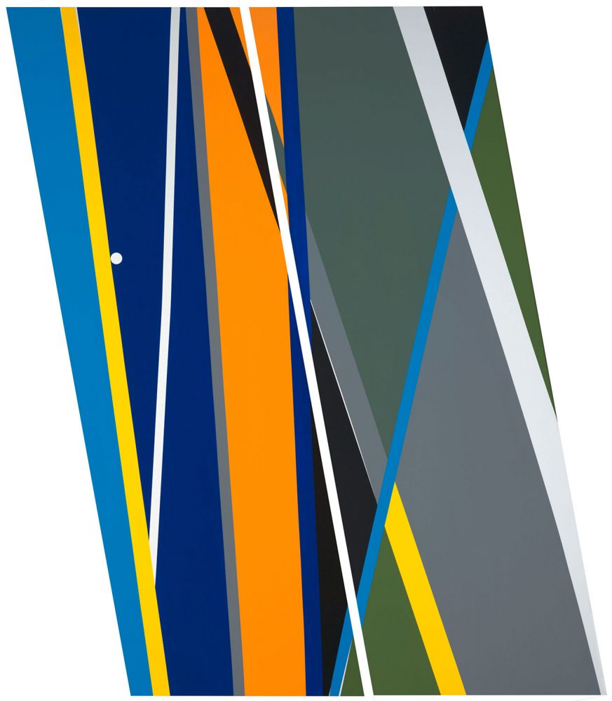 Israel Guevara, Homage To Mies Van Der Rohe, 2011, Acrylic on Canvas, UF  60 x 40 x 1 1/2 inches, 152.4 x 101.6 x 3.8 cm