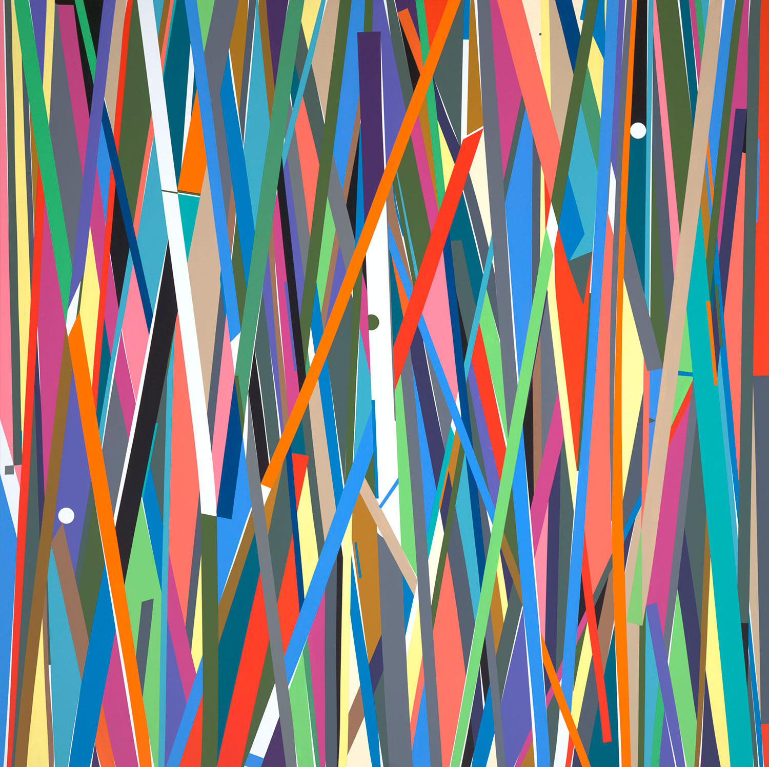 Israel Guevara Boogie Colors 2011 Acrylic On Canvas UF 48 X 48 X 1 